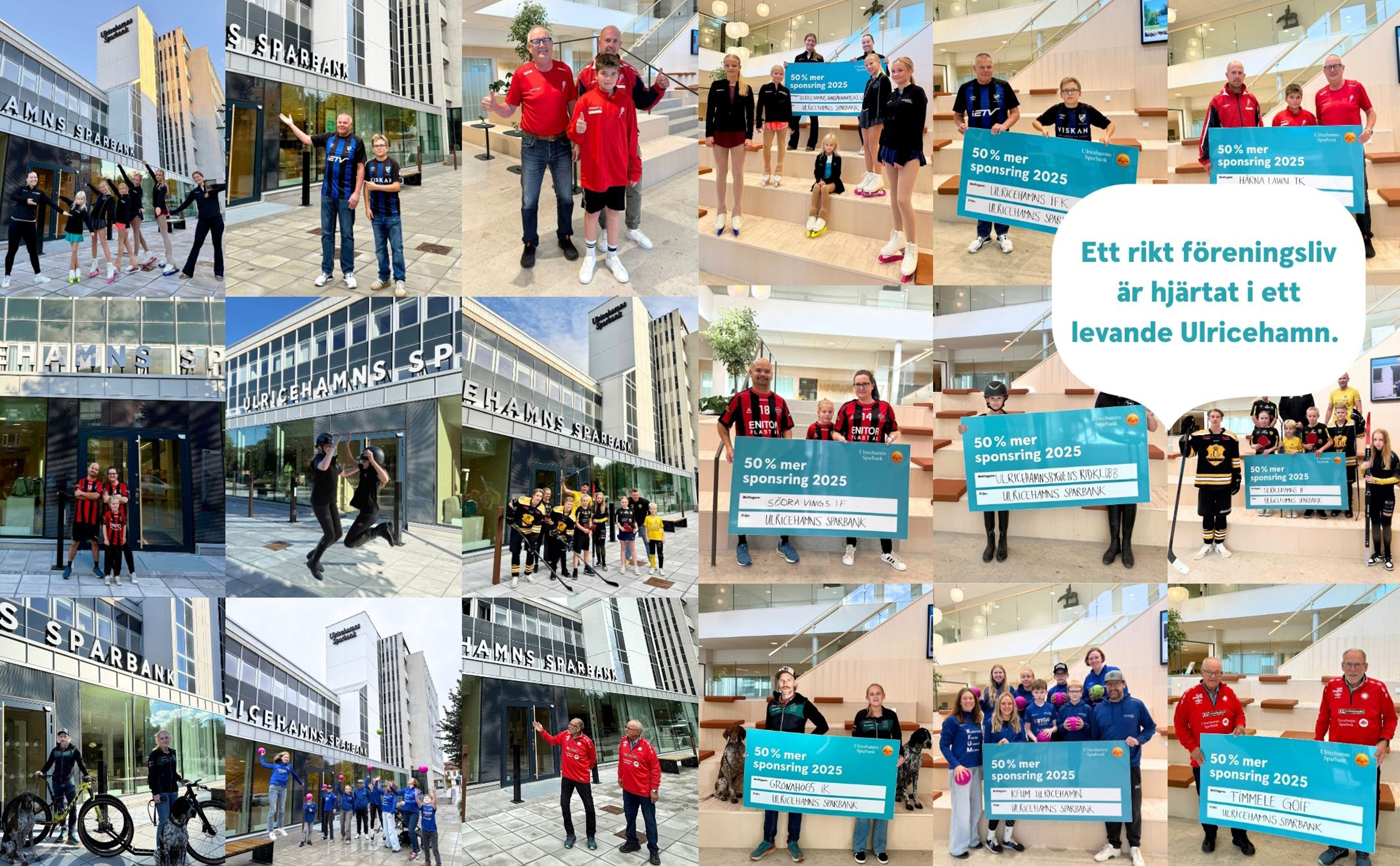 Ett collage med massor av foton av olika föreningsfolk