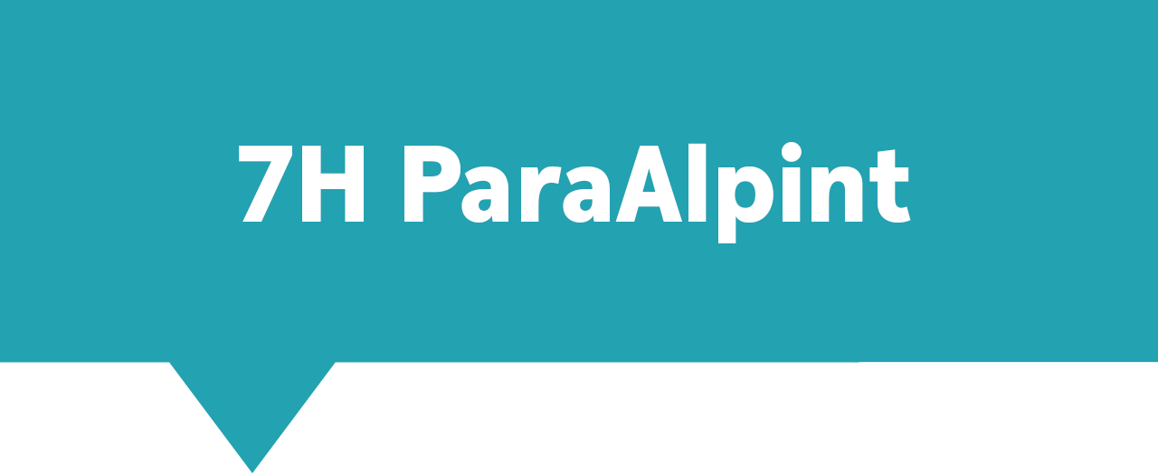 turkos kvadratisk pratbubbla text 7H ParaAlpint