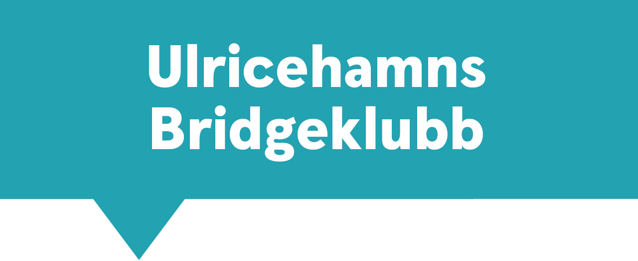 turkos kvadratisk pratbubbla text Ulricehamns Bridgeklubb